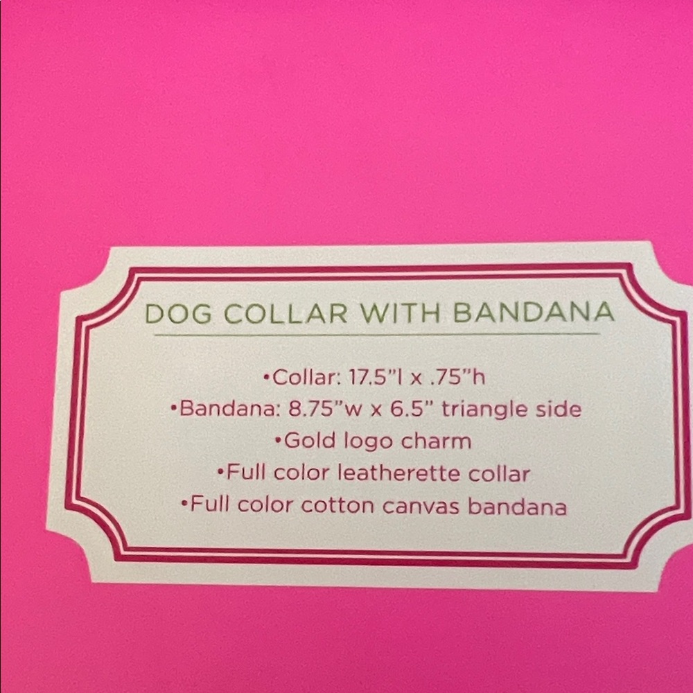 Lilly Pulitzer Dog Collar Set with Bandana & Waste Bag Holder - Picture 4 of 7